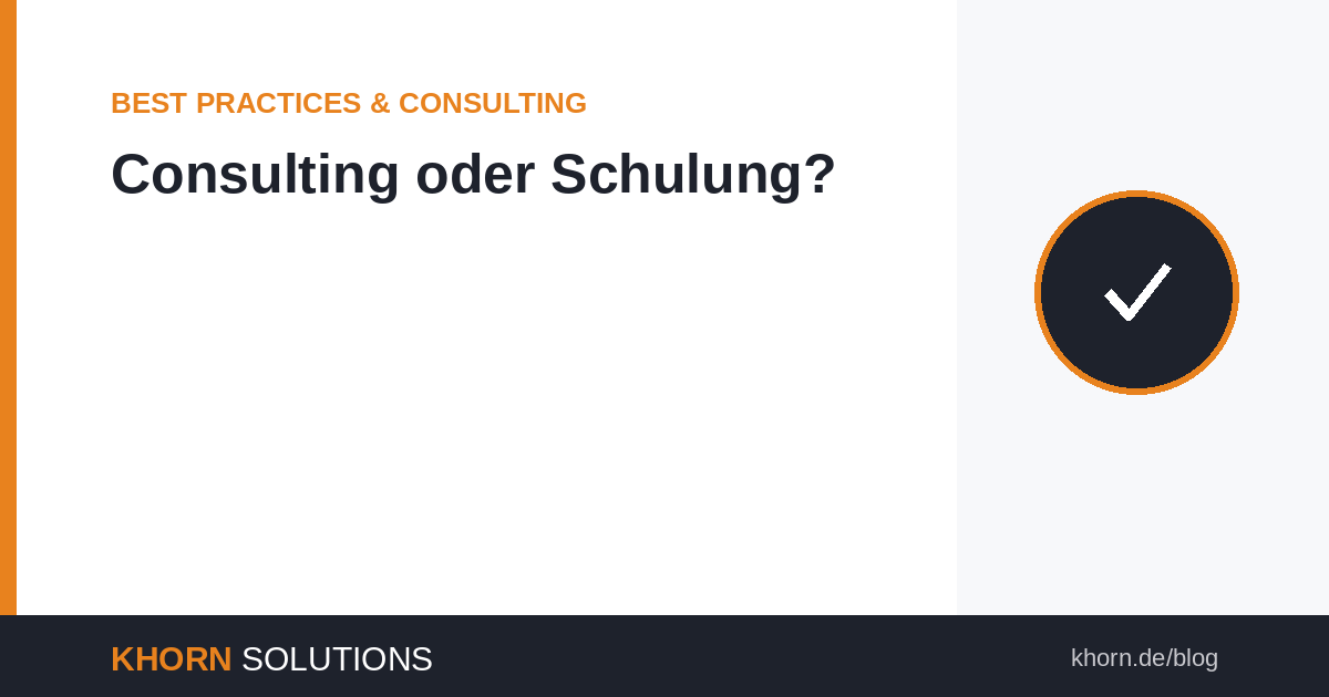 Consulting oder Schulung: Welche Methode bringt Ihr IT-Projekt wirklich voran?