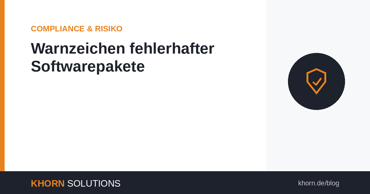 Warnzeichen fehlerhafter Softwarepakete: 7 klare Hinweise, die IT-Profis kennen müssen